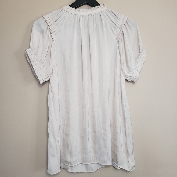 Naked zebra raglan short sleeve blouse with front frill detail champagne - Picture 4 of 6